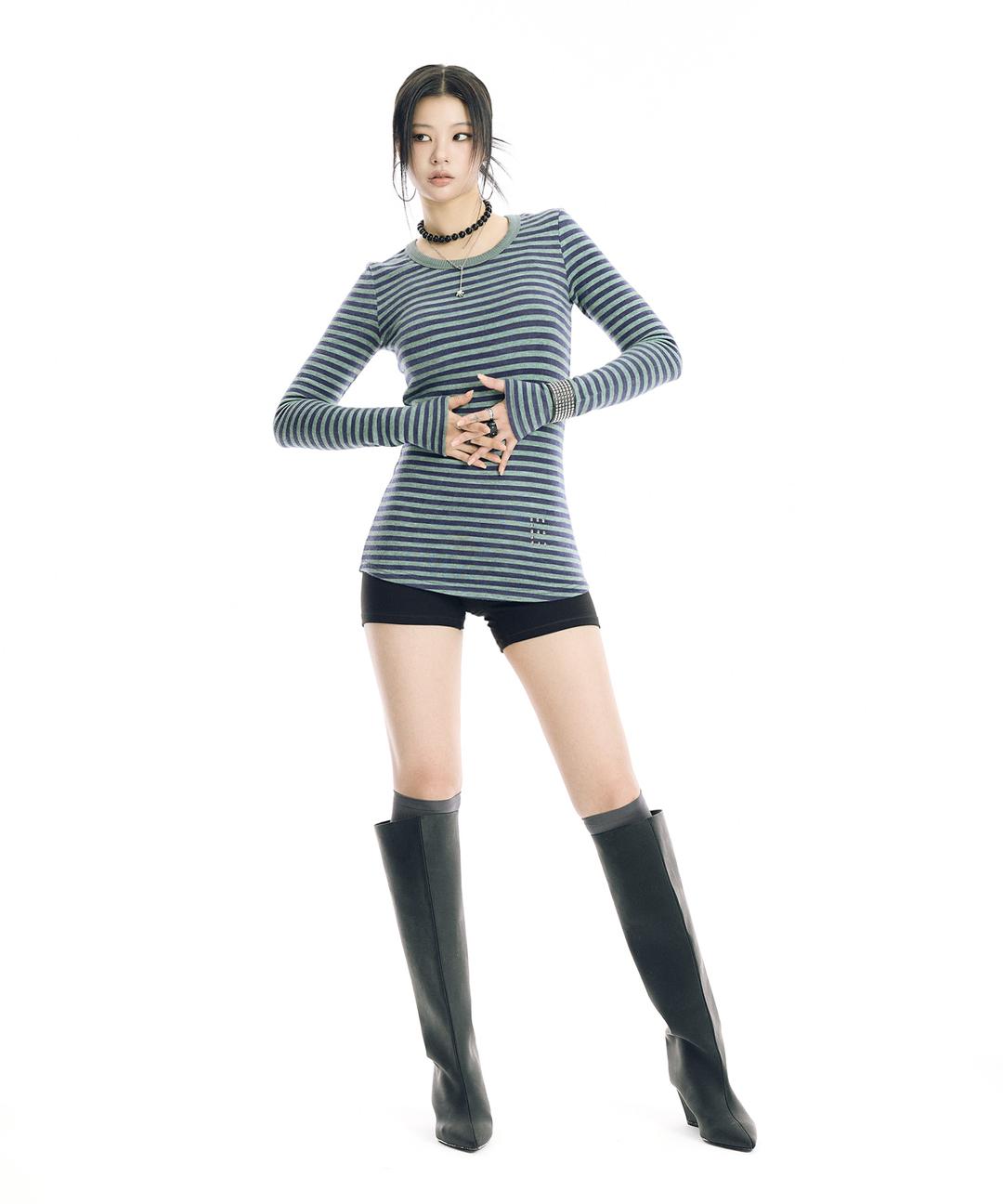 NANA KNIT T SHIRT - GREEN