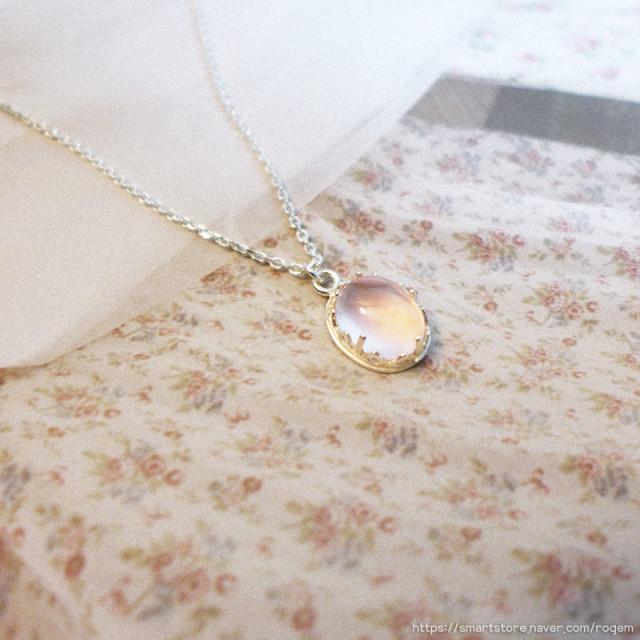 스타 장미수정 실버 아스테리즘 로즈쿼츠 목걸이