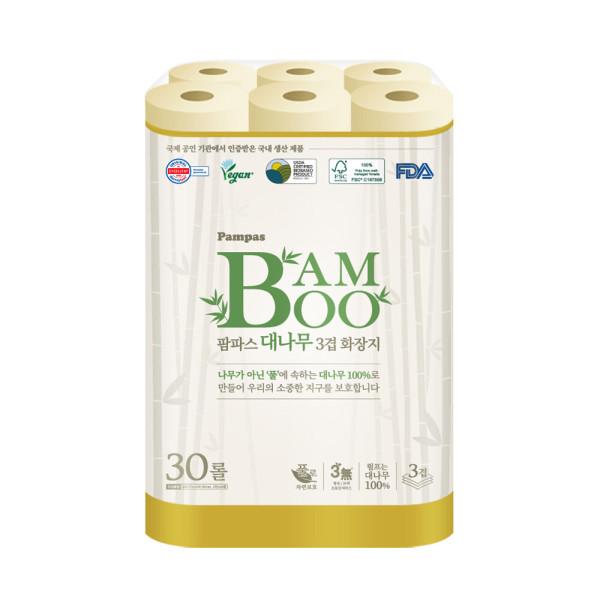 뱀부화장지 두루마리휴지 3겹30롤 대나무화장지