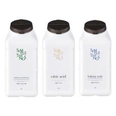 심플띵즈 프리미엄 가루 베이킹소다 550g + 구연산 400g + 과탄산소다 450g 세트