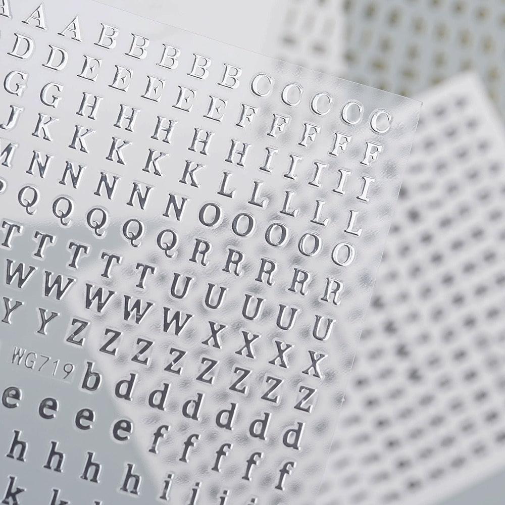 네일 스티커-87 이니셜 씰링 알파벳 레터링