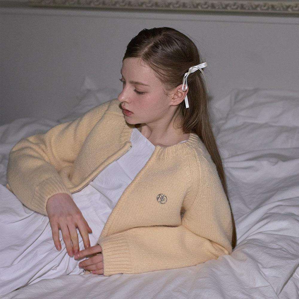 Two-way Wool Knit Cardigan [Butter]