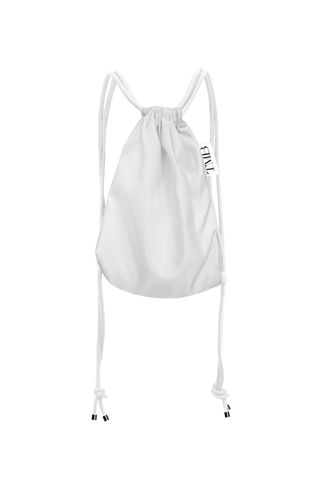 All White String Back Pack [ White ]