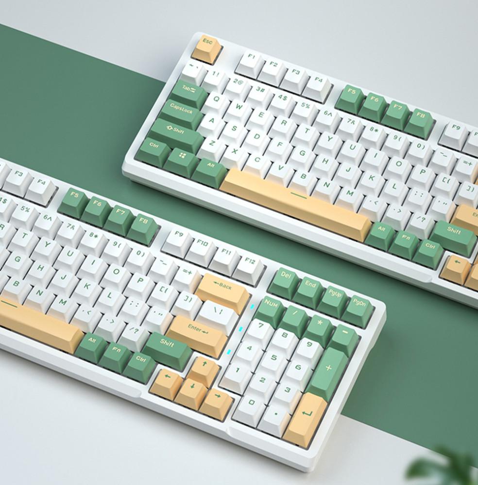 센링 테마 그린 크림 OEM PBT 키캡 한성 레오폴드 필코 키보드