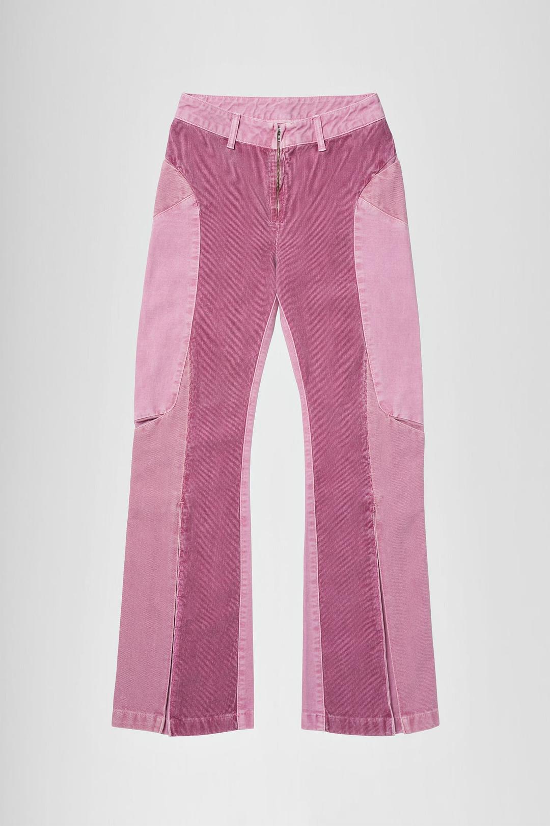 WOMEN'S GARMENTS DYED CORDUROY BOOTCUT PANTSPINK