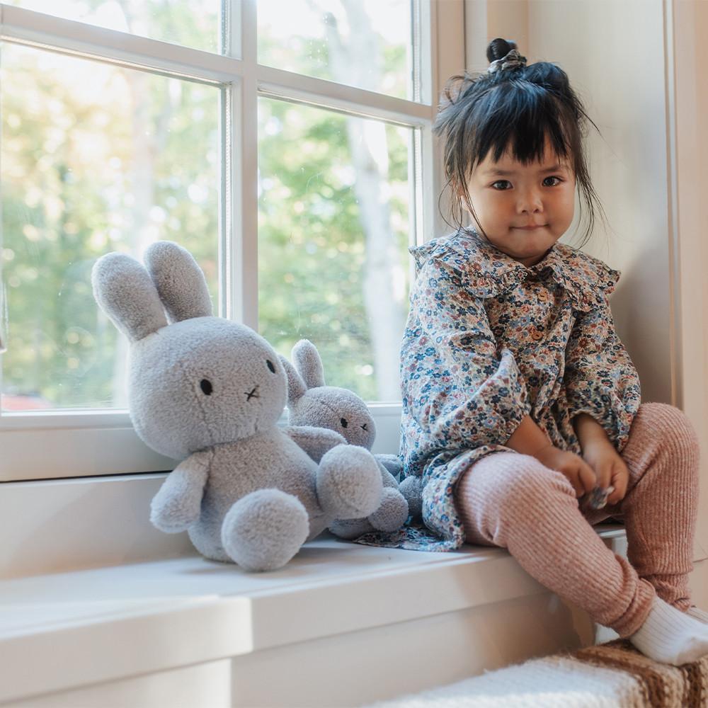 miffy 미피 테리 토끼 애착 인형 라이트 그레이 - 33cm