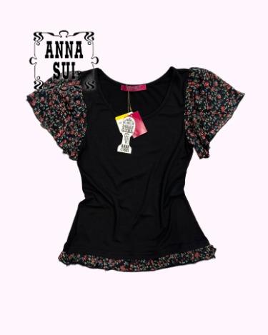 ANNA SUI flower lace t-shirt