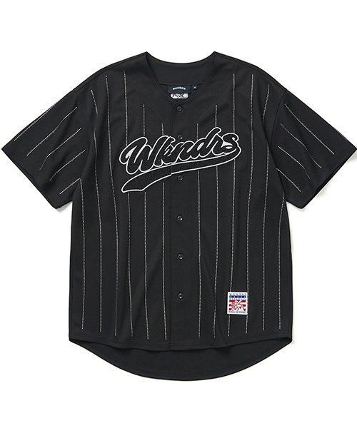 RHINESTONE BASEBALL JERSEY (BLACK)