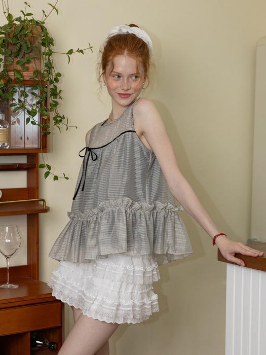 DD_Check ribbon lovely top_GRAY