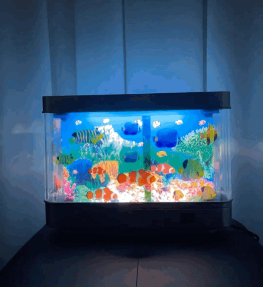 [당일출고] Sea lamp, 바다 어항 램프 조명 무드등 고양이 TV