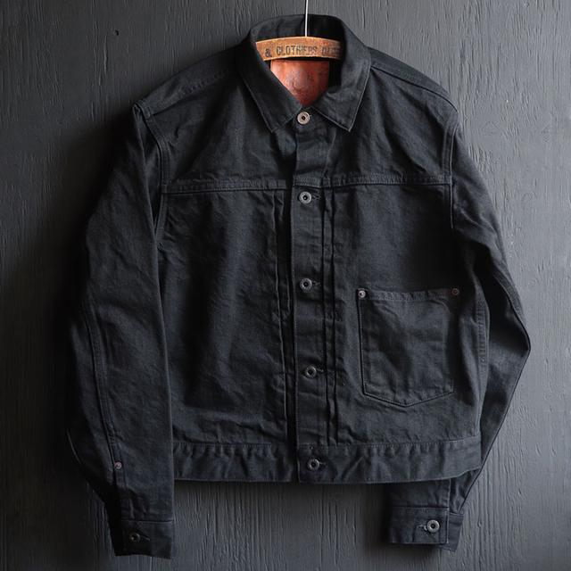 [국내발송] Black Sign - 15oz Black Denim Pleats Jacket [블랙사인] [세미베이스먼트]