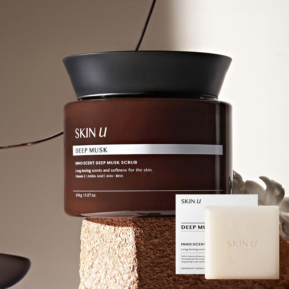 스킨유 바디스크럽 머스크향 450g+머스크비누100g