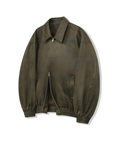 87-STAN009 [리뉴얼] 스탠다드 블루종 스웨이드 자켓 크랙 카키