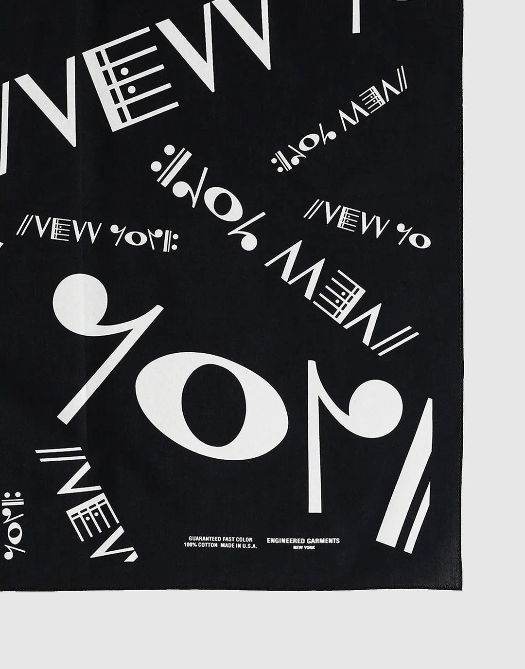 Printed Bandana - Ny (Black)