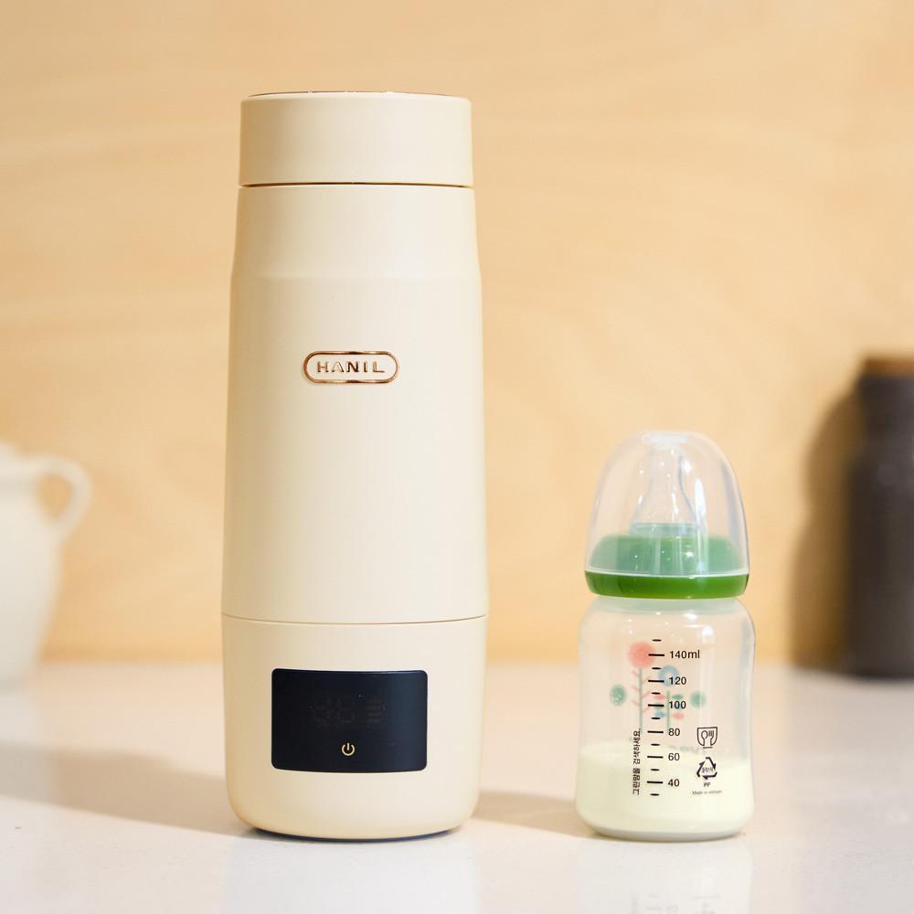 한일 100도씨 물 끓이는 보온병 무선 가열 텀블러 보온 온도조절 신생아