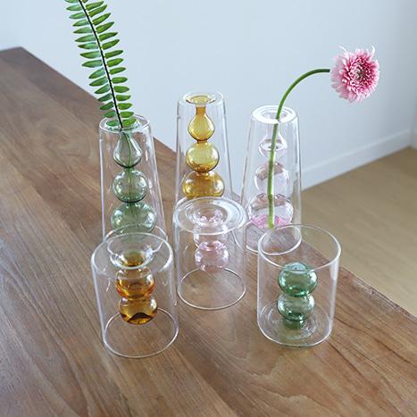 컬러 버블 오브제 화병 꽃병