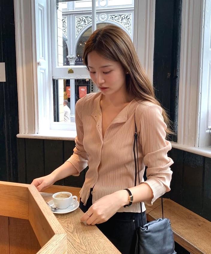 모우 Ounce 온스 시몬 플리츠 가디건 슬림핏