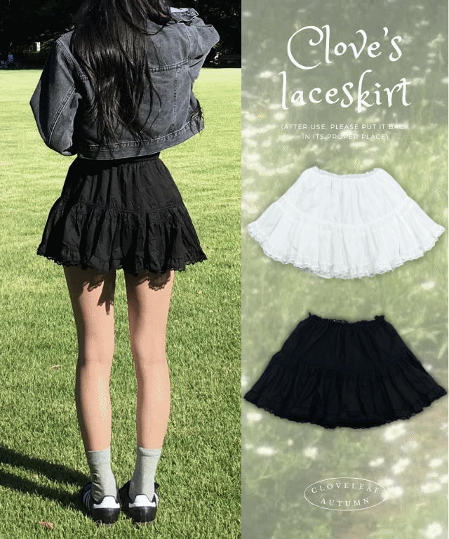 [속치마없이 풍성하게❣️] 프릴 레이스 캉캉 미니스커트