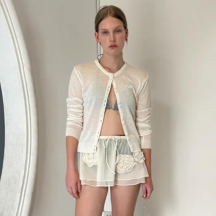 Double Button Cardigan (Cream)