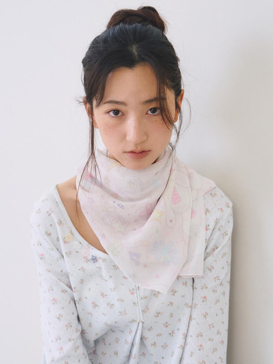 Oaf Orbit Scarf, Pink Beige