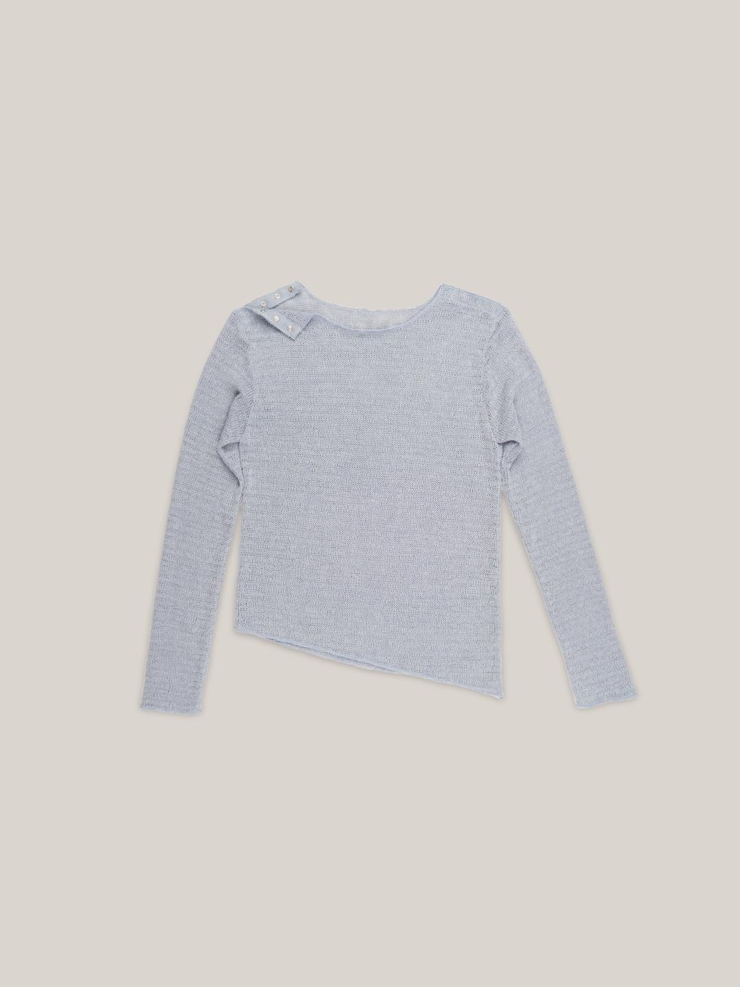 BOHEMIAN SNAP TOP  [ PALE BLUE ]