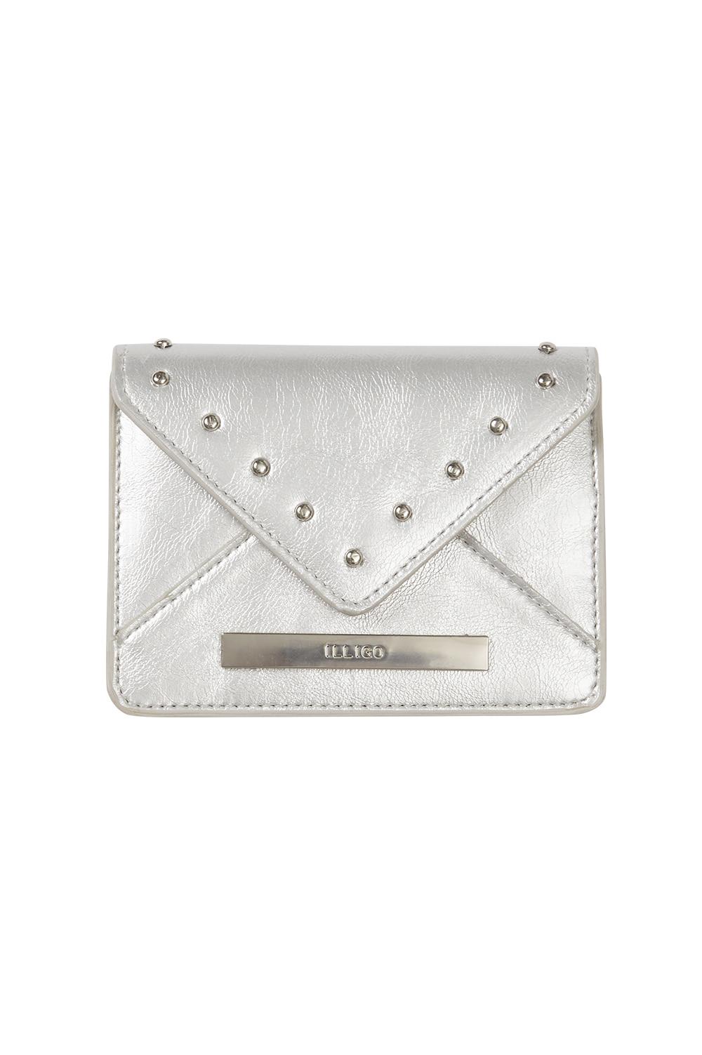 레터 폴드 카드 지갑 실버