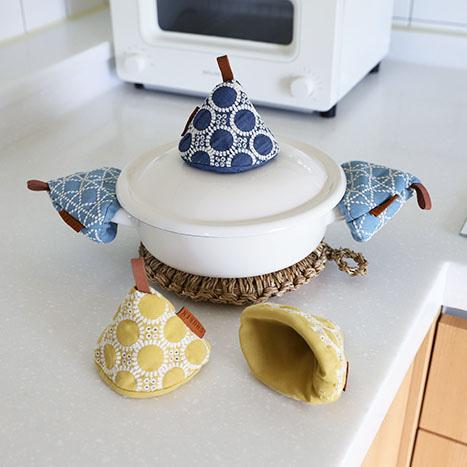 고깔 냄비 손잡이 주방 장갑