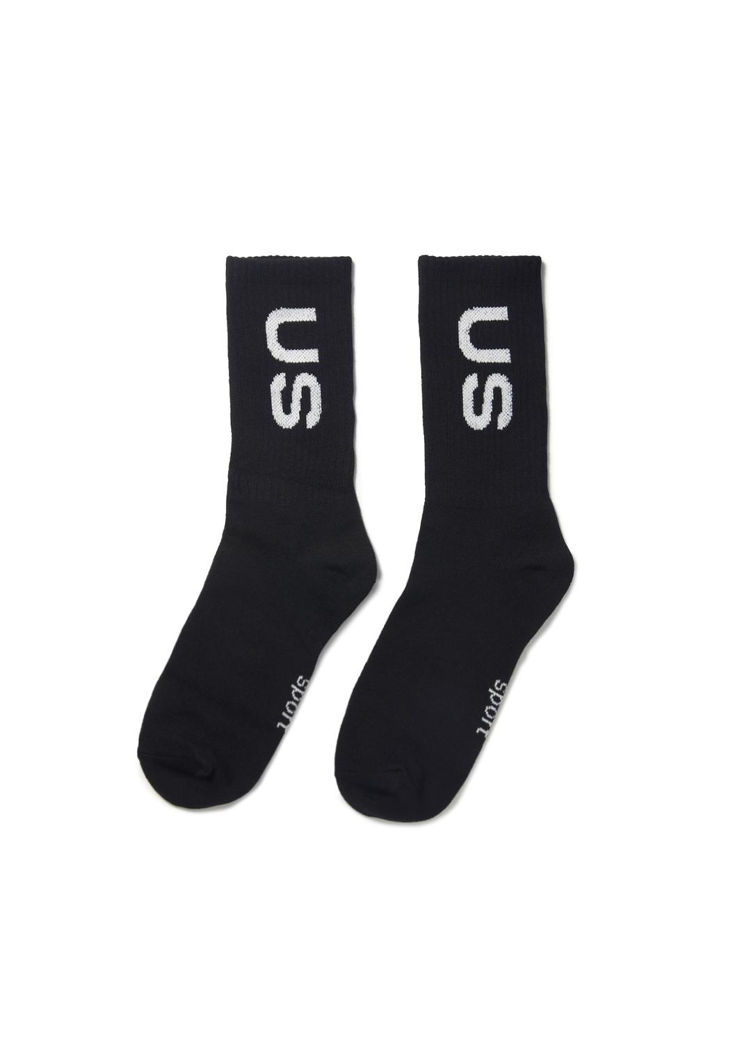 US LOGO SOCKS BLACK