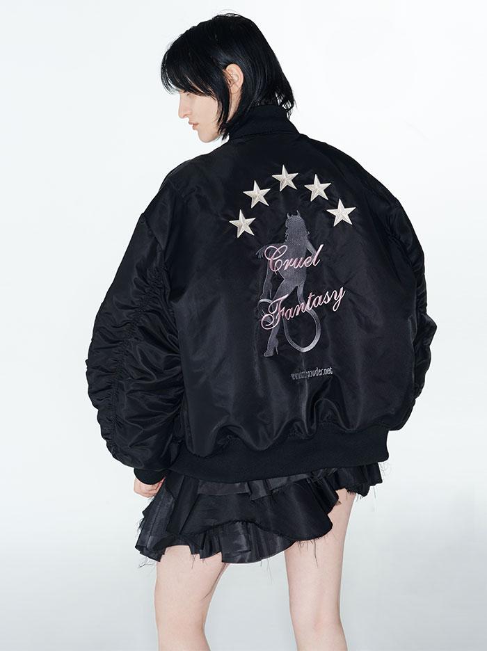 CRUEL FANTASY BOMBER JACKET_BLACK