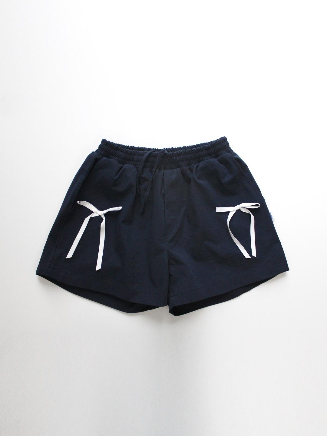 Cotton Ribbon Shorts Navy