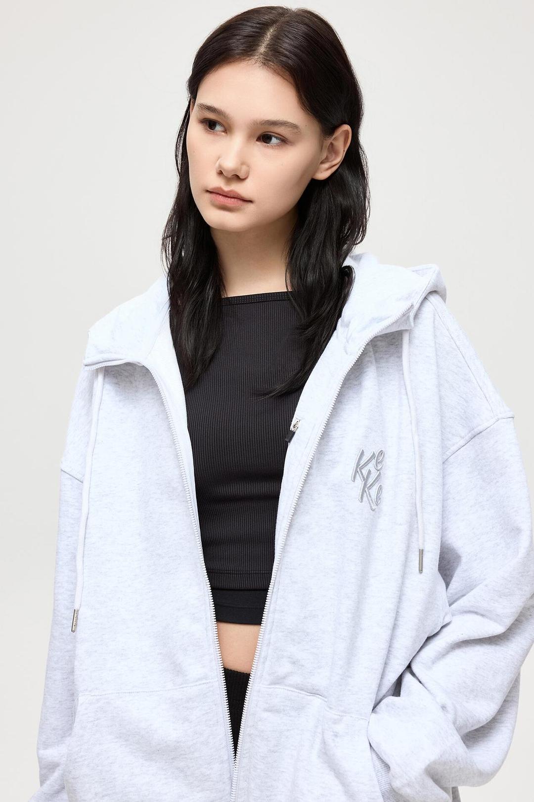 키크 keek Signature Logo Hoodie Zip Up