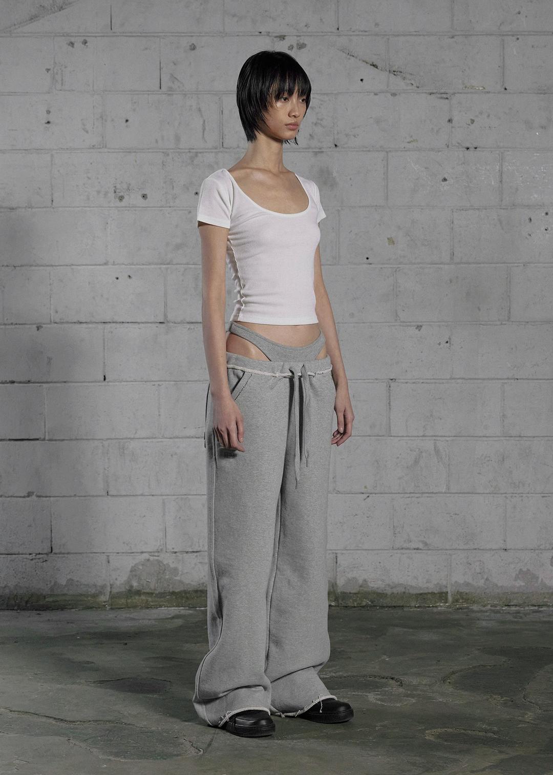 SCULPT SWEAT PANTS, MELANGE GRAY