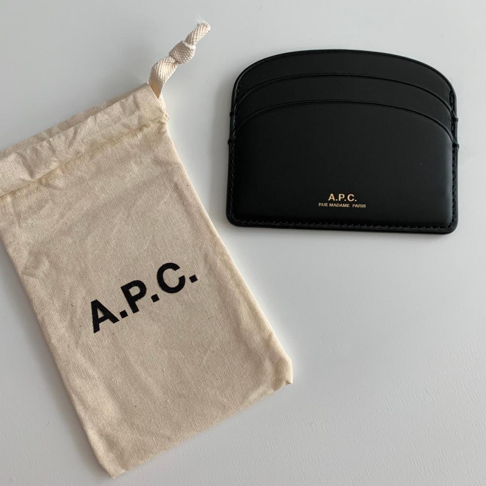 아페쎄 A.P.C 하프문 명품 카드지갑 카드홀더 블랙