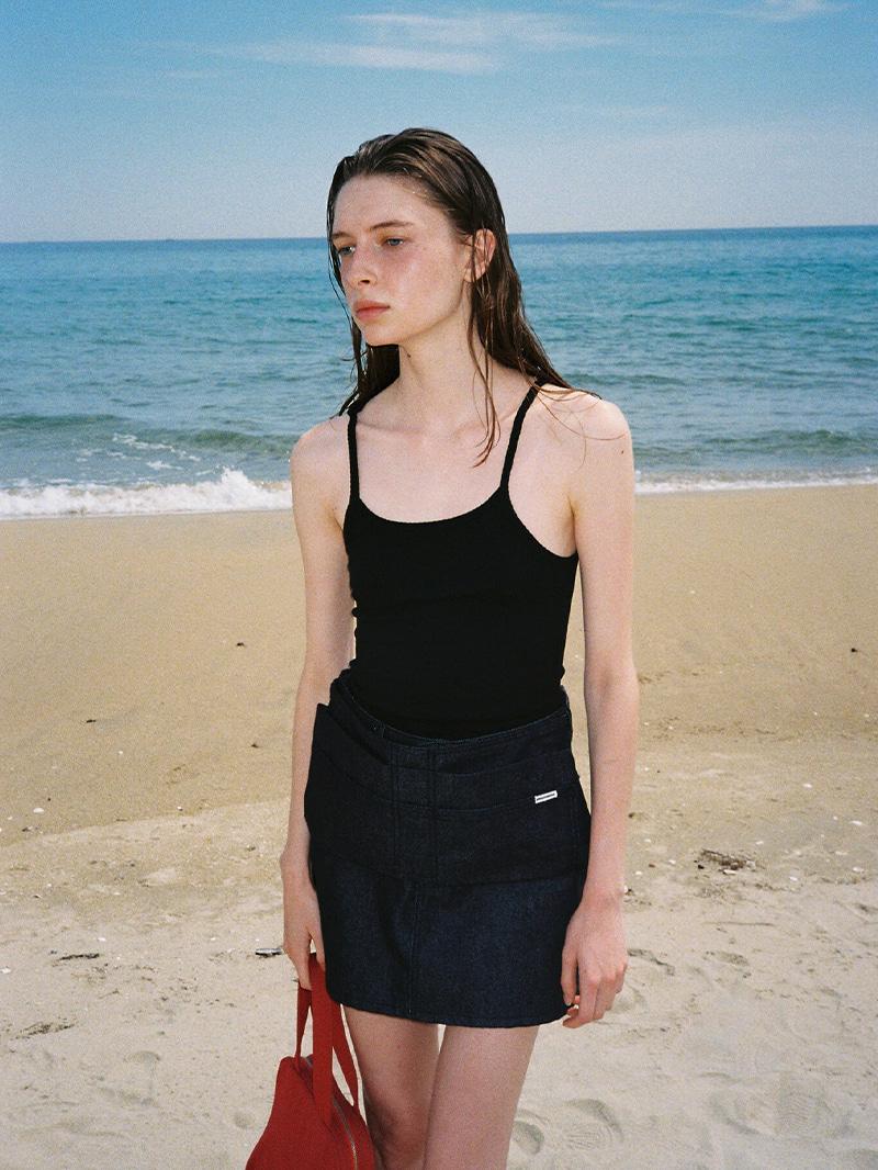 Kai Apron Denim Skirt