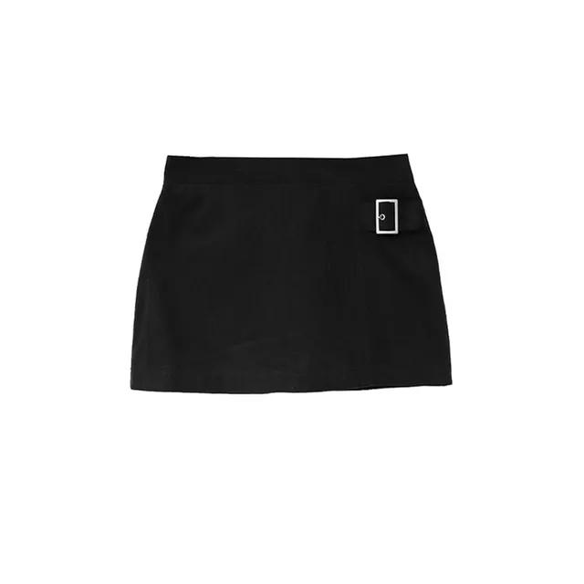 HERSHEY BUCKLE SHORT SKIRT 허시 버클 쇼트 스커트  (2COLORS)