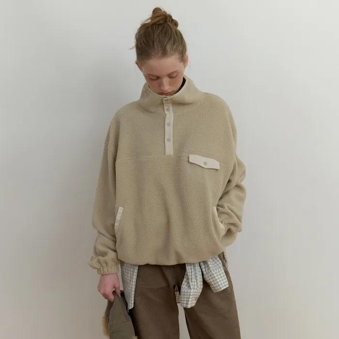 Levee fleece pullover (beige)