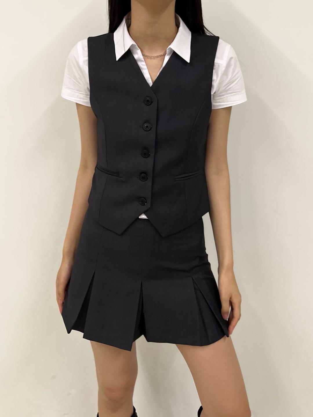 May button vest(2 color)