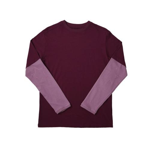 COLORING L/S TEE (BURGUNDY)