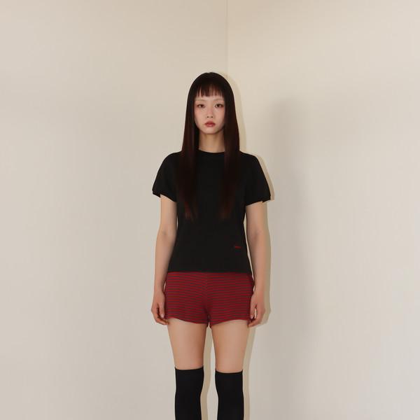 STRIPE JERSEY SHORTS (RED)