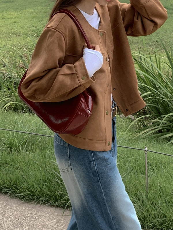 베니스 라운드 스웨이드 자켓