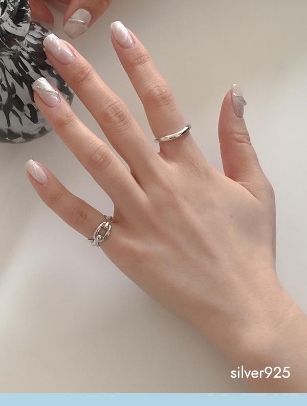 chain little finger ring (silver925)