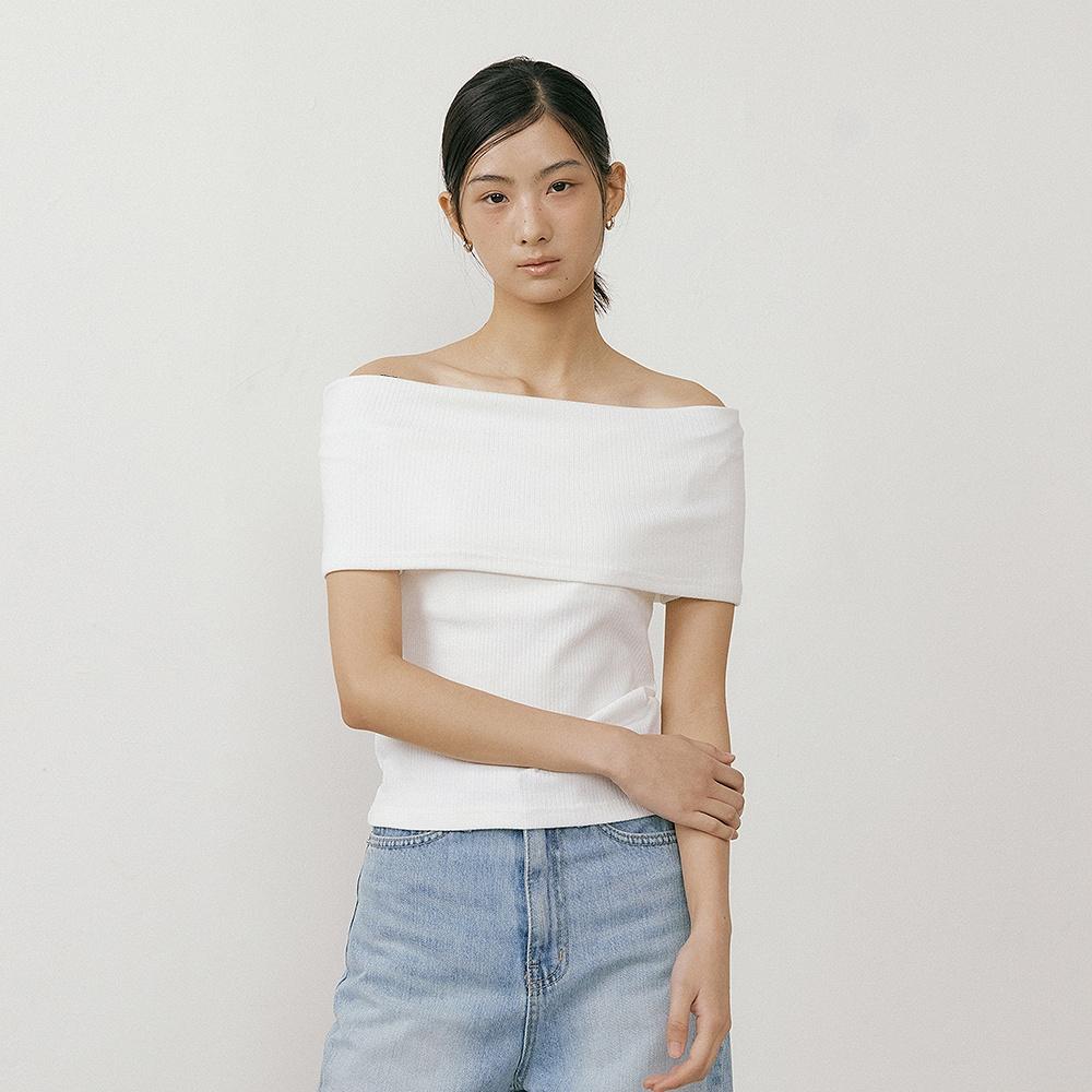Overlap Off Shoulder Sleeve (white)