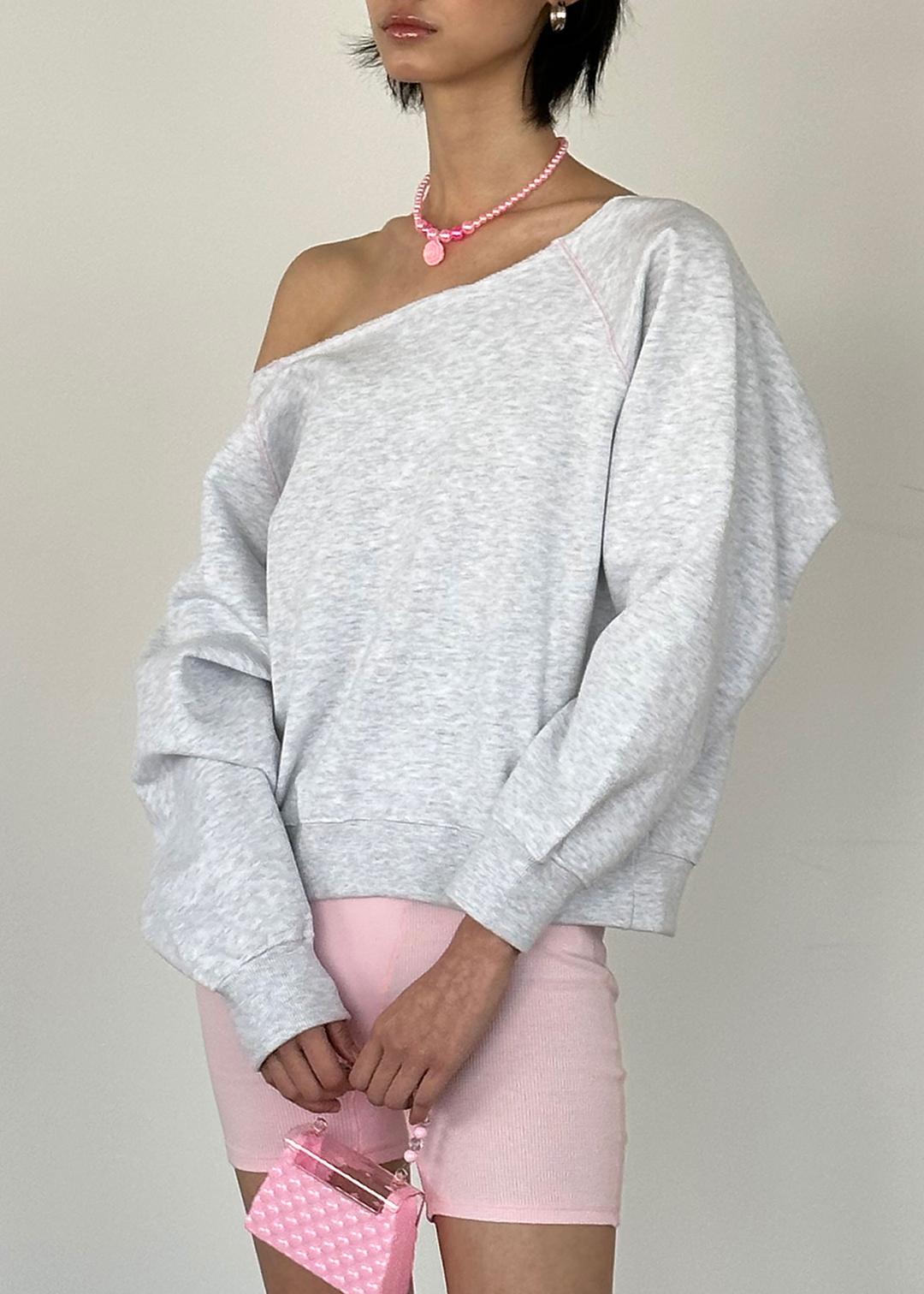 One Shoulder Sweat Shirt