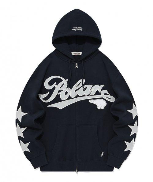 [기모버전 추가] 폴러 베어 후드 집업 네이비