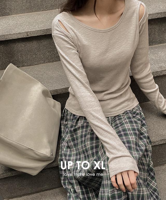 럽미 웨이 컷아웃 슬림티셔츠