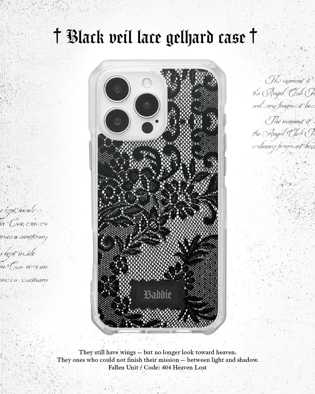 Black veil lace 젤하드 폰케이스