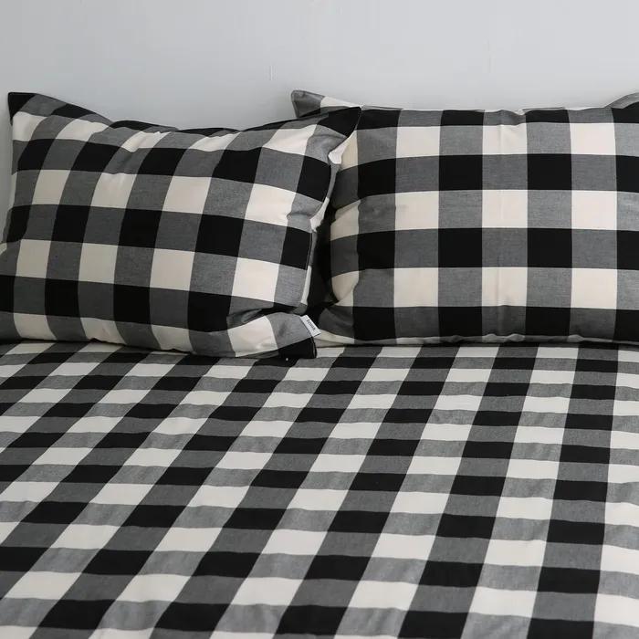 다우니 코튼 체크 매트리스커버(블랙)S/SS/Q/K)