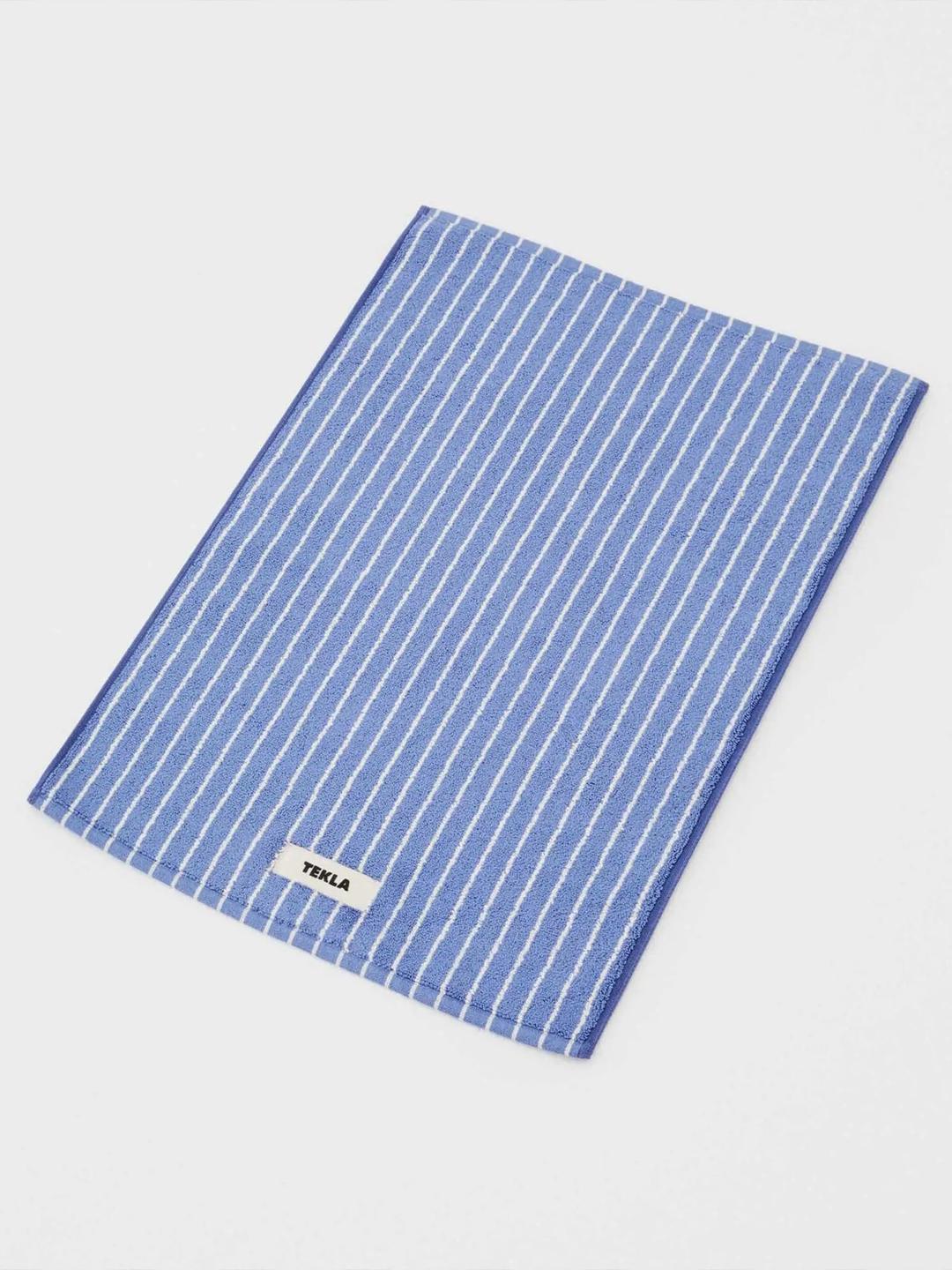 Bath Mat - Clear Blue Stripes