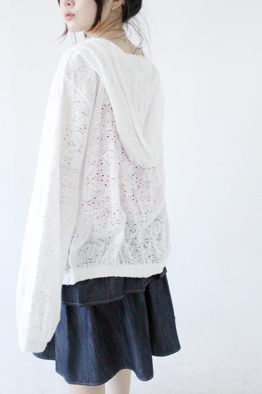 lace hood zip-up (2color)