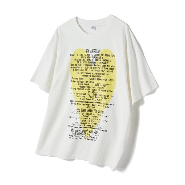 Untitled Heart Logo Pigment Wash Short Sleeve Off White